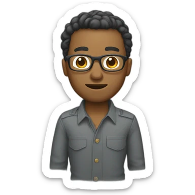 Journalist informal cloth slightly mulato sticker