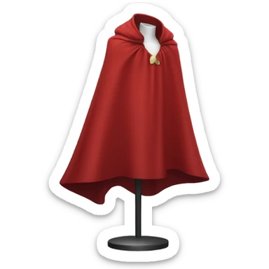 faceless mannequin flapping red cape sticker