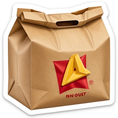 In-N-Out takeout bag sticker