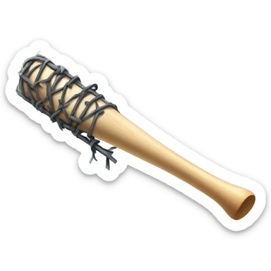 baseball bat wrapped with barbed wire sticker