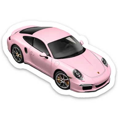 Light pink  new Porsche 911  sticker
