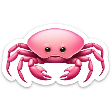 Pink crab sticker