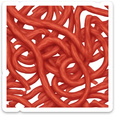 one big red noodle sticker