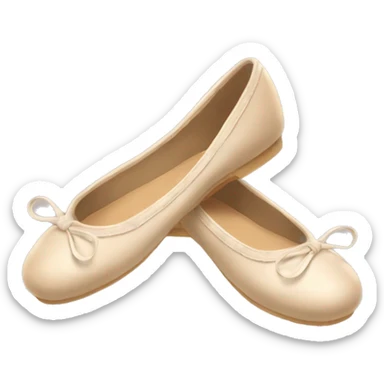 Beige aesthetic Ballerina shoes  sticker