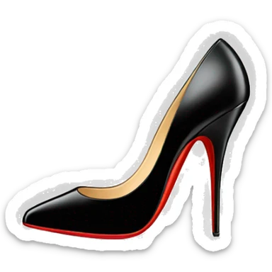 louboutin heel black sticker