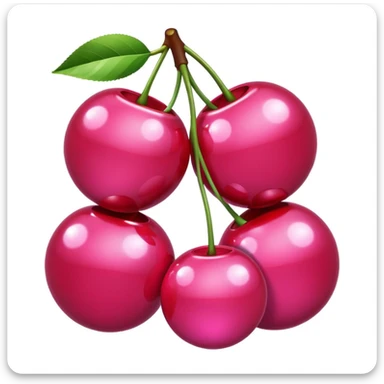 Cherries, but the cherries are pink discoballs instead sticker