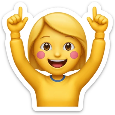 Emoji face cheering sticker