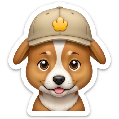 perro con una gorra sticker