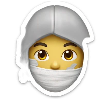 A broke heart with blood and fissures and bandages sticker