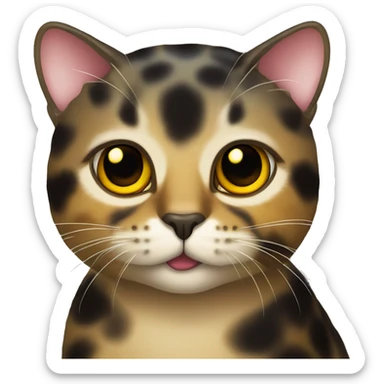 tortoise shell cat yellow eyes sticker