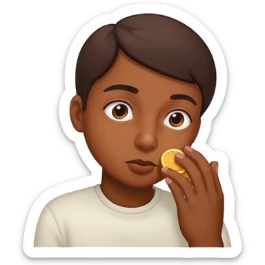 A nose smelling sticker