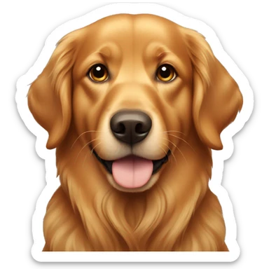 Red golden retriever sticker