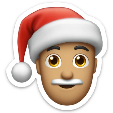 Corazón con gorro de navidad sticker