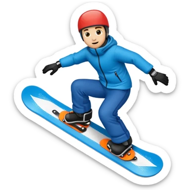 snowboard men sticker