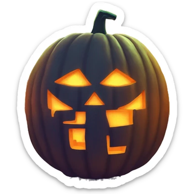 Cool glowing Jack-o-lantern sticker