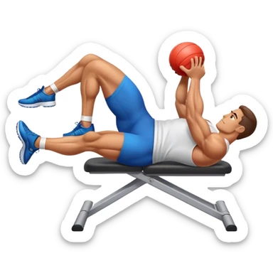 man glute bridges sticker