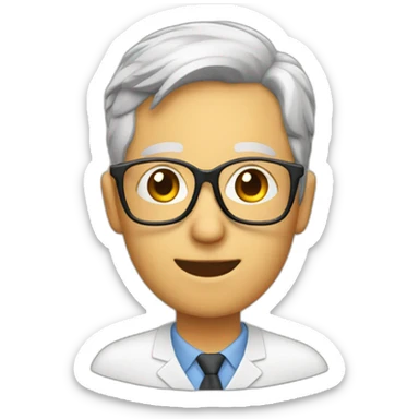 Teacher with glasses teaching English  sticker