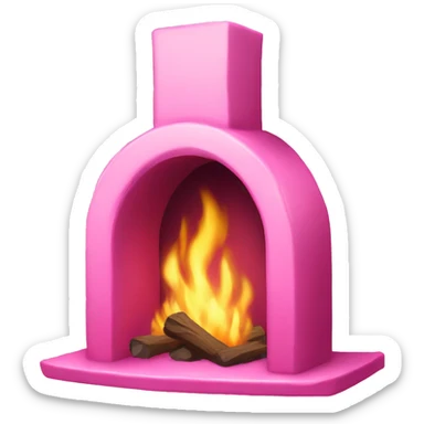 Pink Crome hearth  sticker