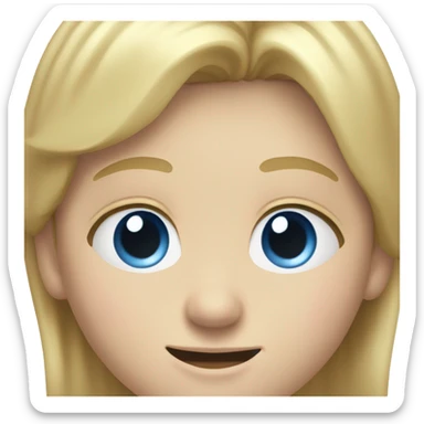 9-year old slightly chubby boy with blond hair and broad blue eyes sticker