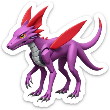 Heliolisk-Sergal-Cyclizar-Genesect-Pokémon, full body sticker