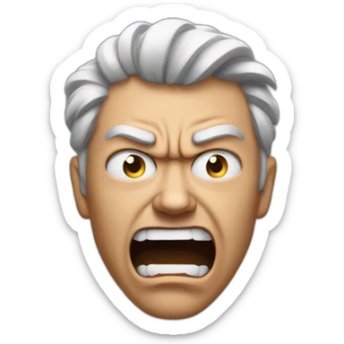 Enraged person sticker