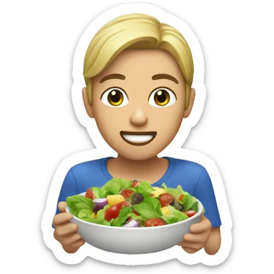 Me eating salad sticker
