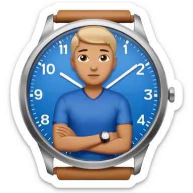 man with sport Watch sticker