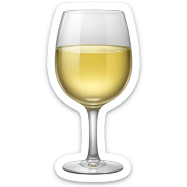 White wine glass sticker
