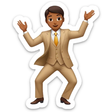 Asian lawyer dancing. sticker