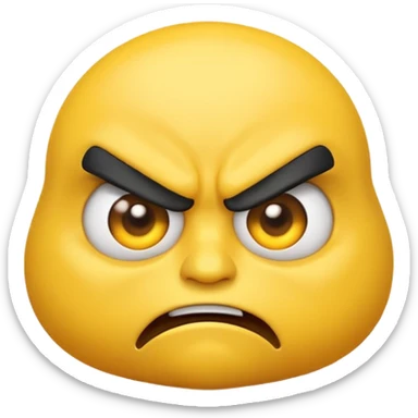 A mad emoji  sticker