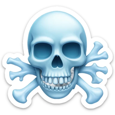 cold skul sticker