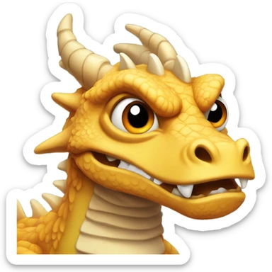 a frowning dragon sticker