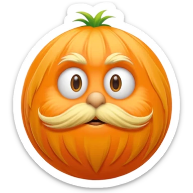 The Lorax with dihh and balls sticker