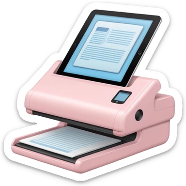light pale Pink Book Scanner sticker