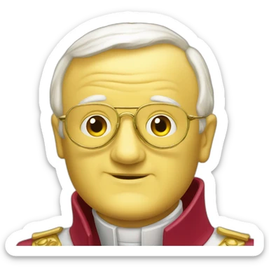 john paul Ii as a yellow submarine sticker