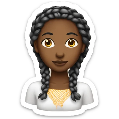 Fille avec des tresse africaine  sticker