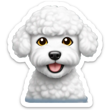 bichon, naughty sticker