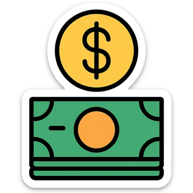 money income icon sticker