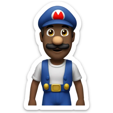 Mario qui dit « j’aime pas Brenan »  sticker