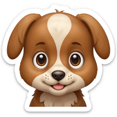 puppy dog eyes with a smirking face  sticker