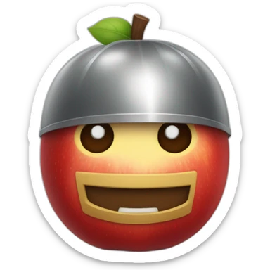 red apple knight sticker