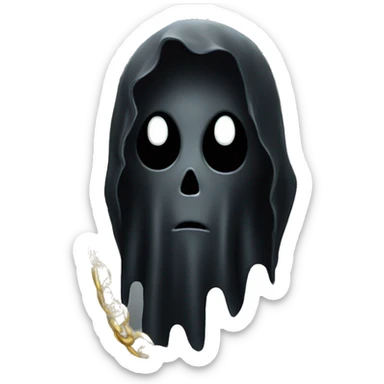 black ghost with gold chain and money sticker