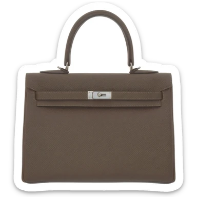 matte dark brown kelly hermes bag sticker