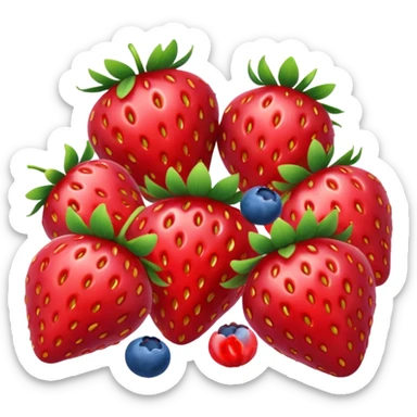 strawberries, blueberries, raspberries fun sticker