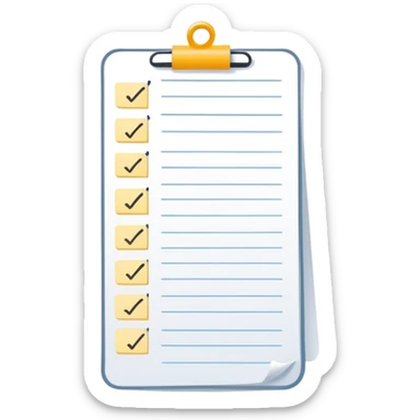 very long endless one-page to-do list sticker