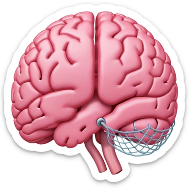 A ** pink human brain** with a protector net energy of thoughts... radiating loving thoughts while it rewires itself hearts sticker