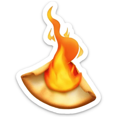 fortune cookie in fire sticker