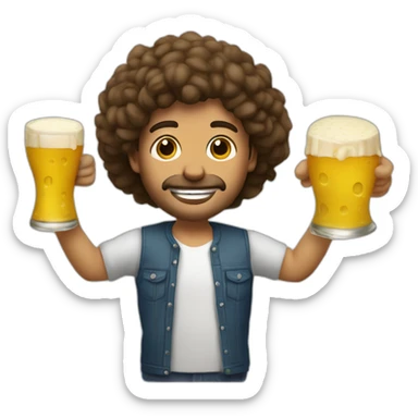 Juntada con queso y birra sticker