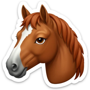 A horse covering her eyes with the hooves sticker