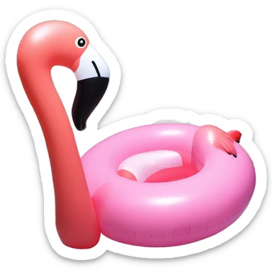 flamingo inflatable pool toy sticker